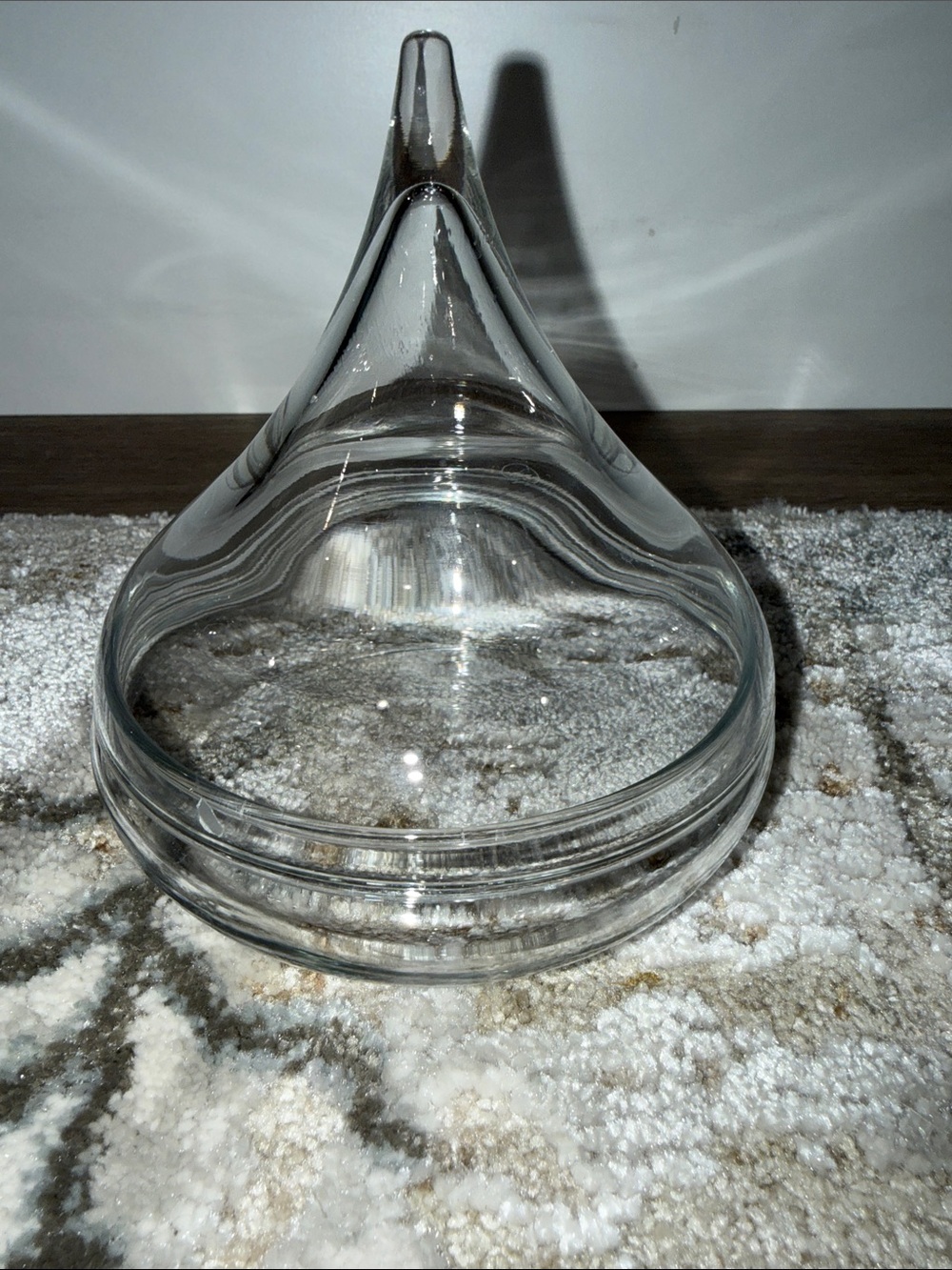 5" Hersheys Kiss Clear Smooth Glass Candy Jar With Lid-4" Diameter 1990s